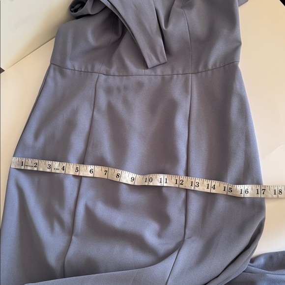 Amsale Sydney Slate V-Neck Maxi Bridesmaid Formal Prom Dress size 4 - Picture 9 of 10